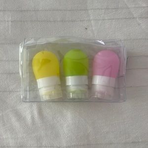 [NWOT] Set of 3 • 1.3oz TSA Approved Silicone Squeezable, Refillable Containers